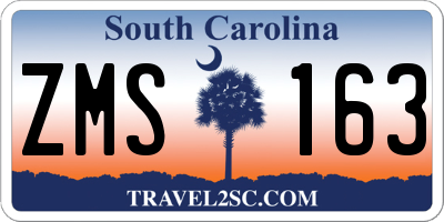 SC license plate ZMS163