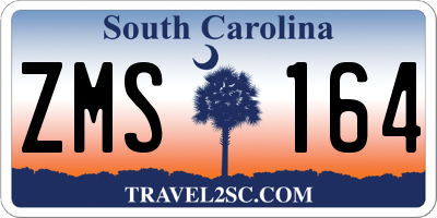 SC license plate ZMS164