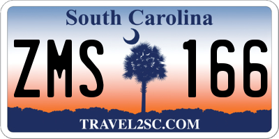 SC license plate ZMS166