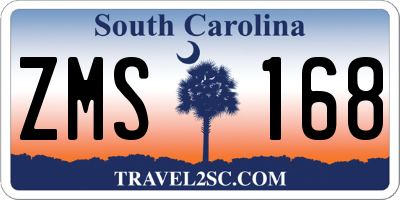 SC license plate ZMS168
