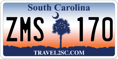 SC license plate ZMS170