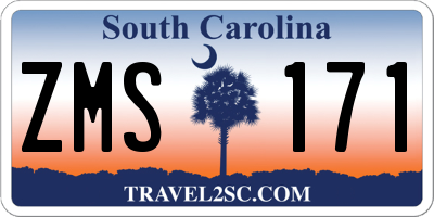 SC license plate ZMS171