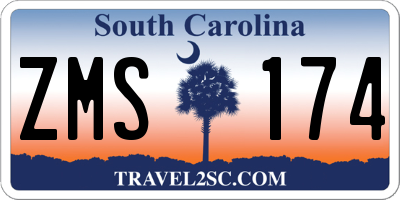 SC license plate ZMS174