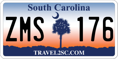 SC license plate ZMS176