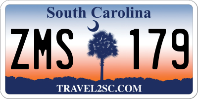 SC license plate ZMS179