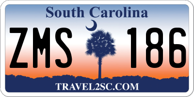 SC license plate ZMS186
