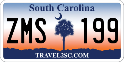 SC license plate ZMS199