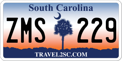 SC license plate ZMS229