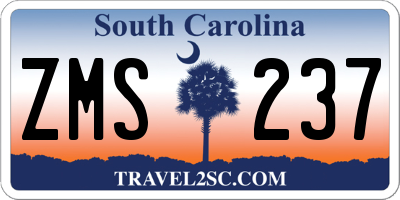 SC license plate ZMS237