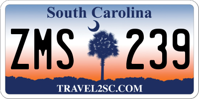 SC license plate ZMS239