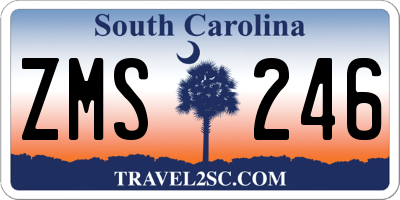 SC license plate ZMS246