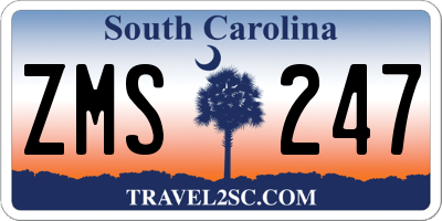 SC license plate ZMS247