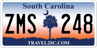 SC license plate ZMS248