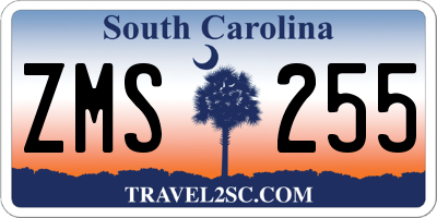 SC license plate ZMS255