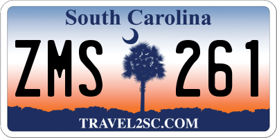 SC license plate ZMS261
