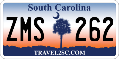 SC license plate ZMS262