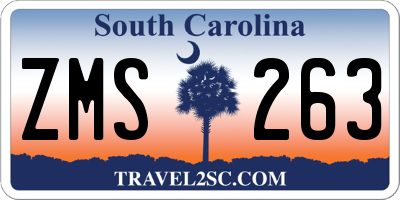 SC license plate ZMS263