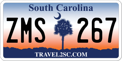 SC license plate ZMS267