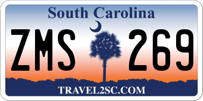 SC license plate ZMS269