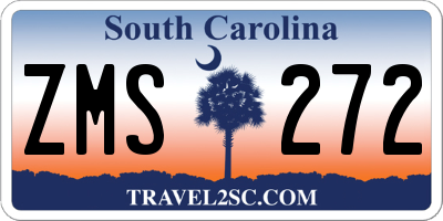 SC license plate ZMS272