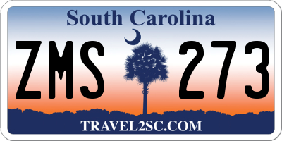 SC license plate ZMS273