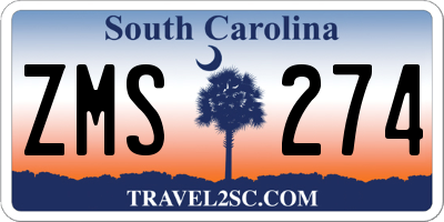 SC license plate ZMS274