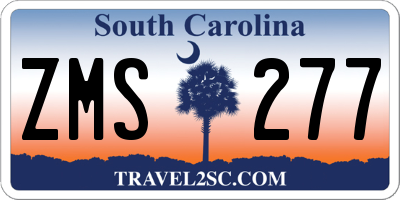 SC license plate ZMS277