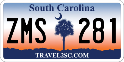 SC license plate ZMS281