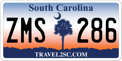 SC license plate ZMS286