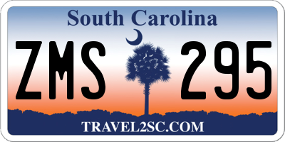 SC license plate ZMS295