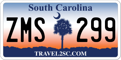 SC license plate ZMS299