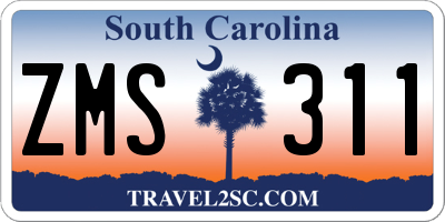 SC license plate ZMS311