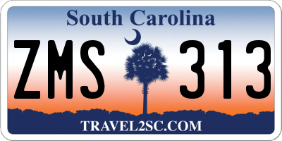 SC license plate ZMS313