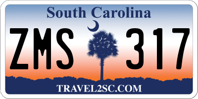 SC license plate ZMS317