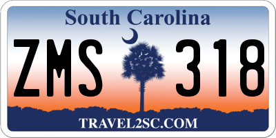 SC license plate ZMS318