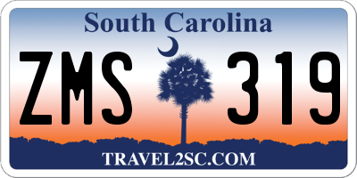 SC license plate ZMS319