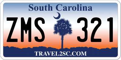 SC license plate ZMS321