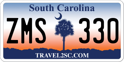 SC license plate ZMS330