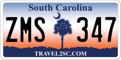 SC license plate ZMS347