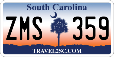 SC license plate ZMS359