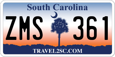 SC license plate ZMS361