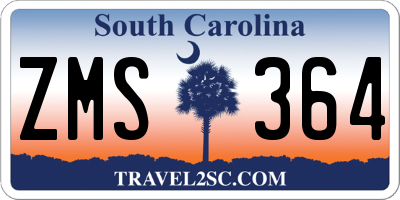 SC license plate ZMS364