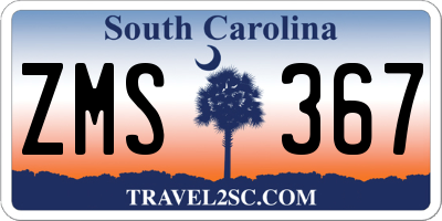 SC license plate ZMS367