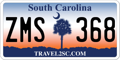 SC license plate ZMS368