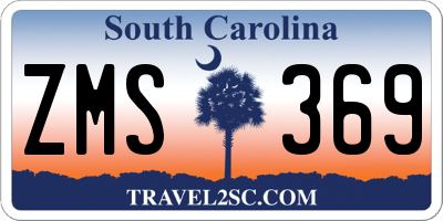 SC license plate ZMS369