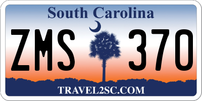 SC license plate ZMS370