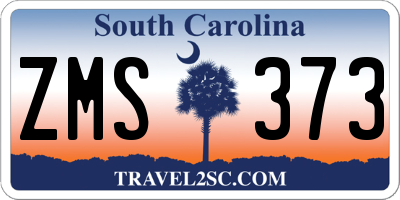 SC license plate ZMS373