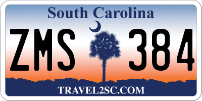 SC license plate ZMS384