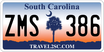 SC license plate ZMS386