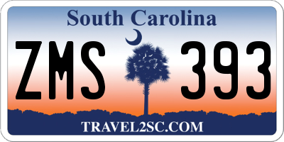 SC license plate ZMS393